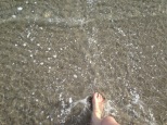 Salzwasser um die Füße